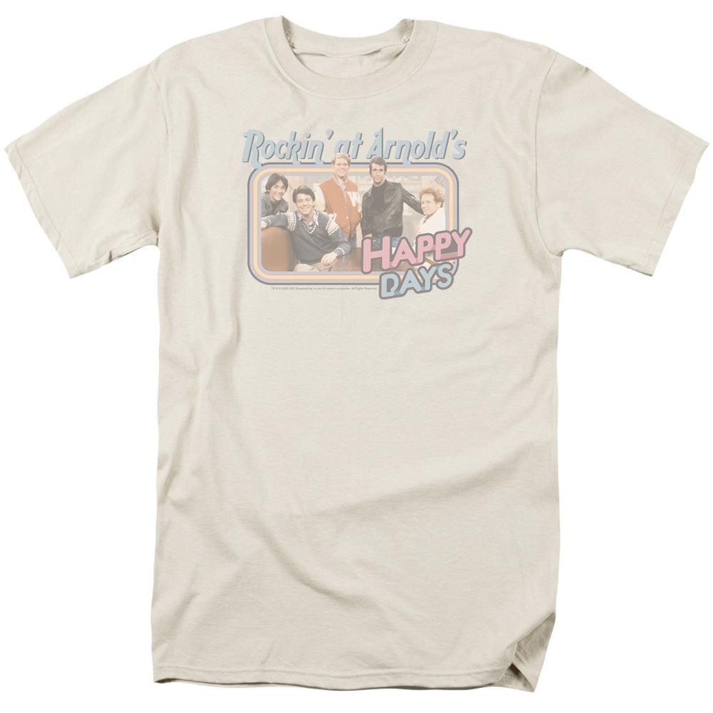 Happy Days Rockin At Arnolds Mens T Shirt Cream