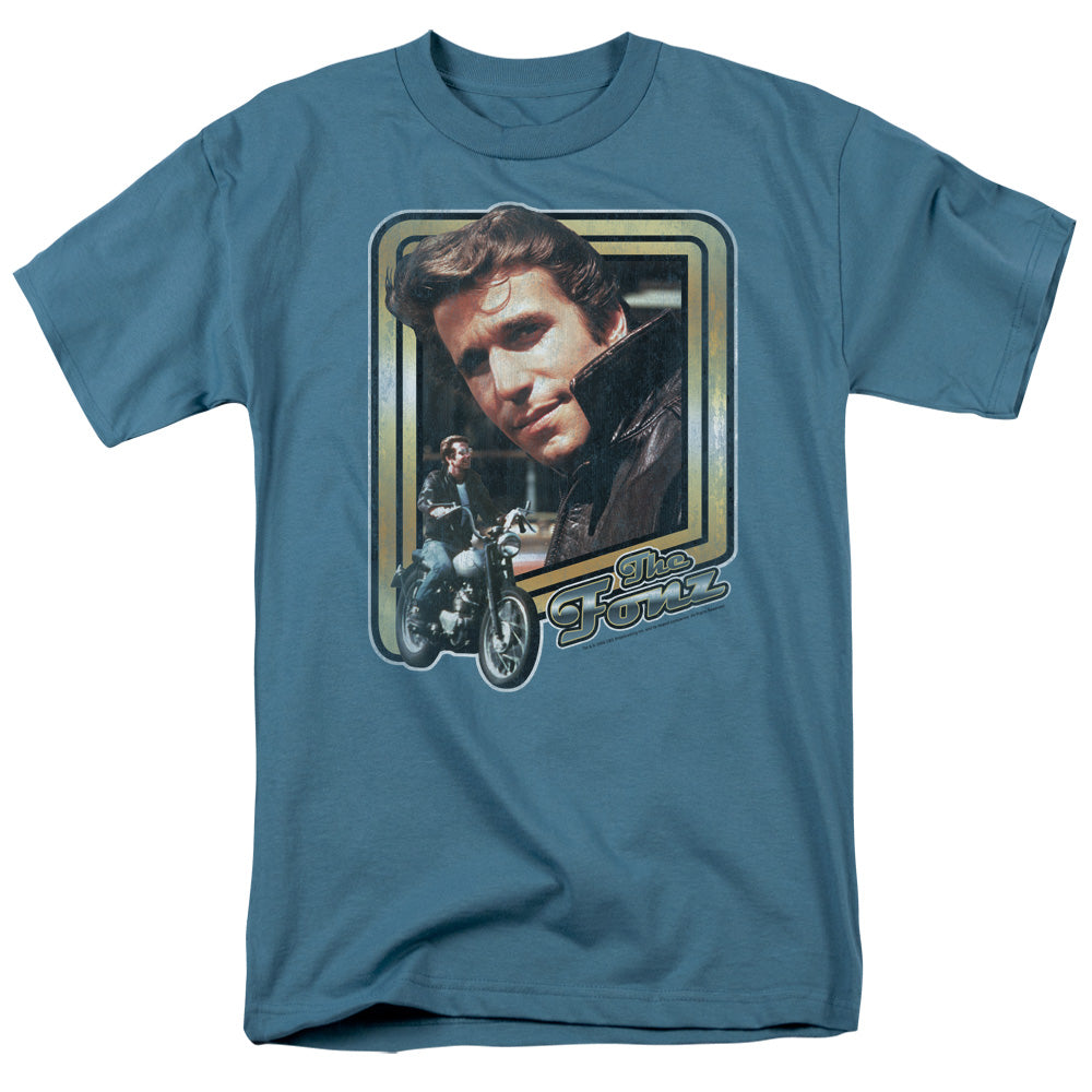 Happy Days The Fonz Mens T Shirt Slate
