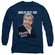 Load image into Gallery viewer, Happy Days Best Dad Mens Long Sleeve Shirt Navy Officially Licensed