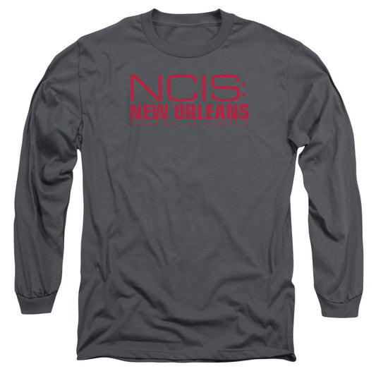 Ncis:New Orleans Logo Mens Long Sleeve Shirt Charcoal