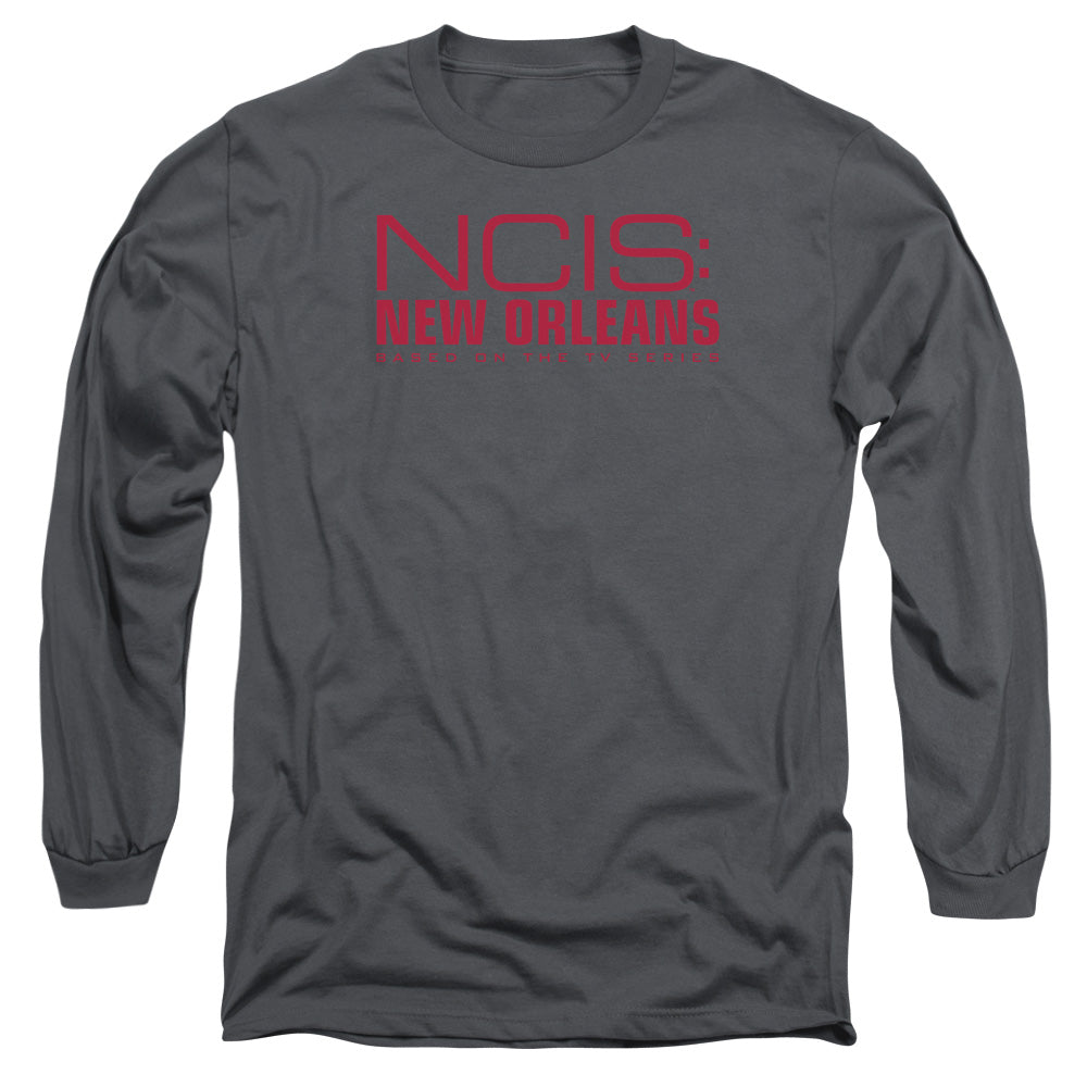 Ncis:New Orleans Logo Mens Long Sleeve Shirt Charcoal