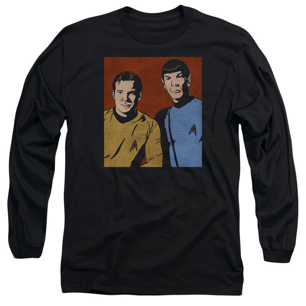 Star Trek Friends Mens Long Sleeve Shirt Black Officially Licensed