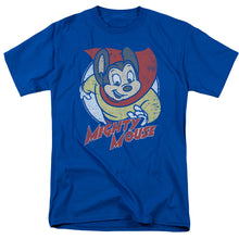 Load image into Gallery viewer, Mighty Mouse Mighty Circle Mens T Shirt Royal Blue