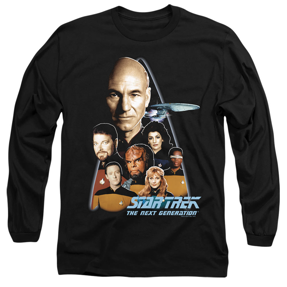 Star Trek The Next Generation Mens Long Sleeve Shirt Black Officially Licensed