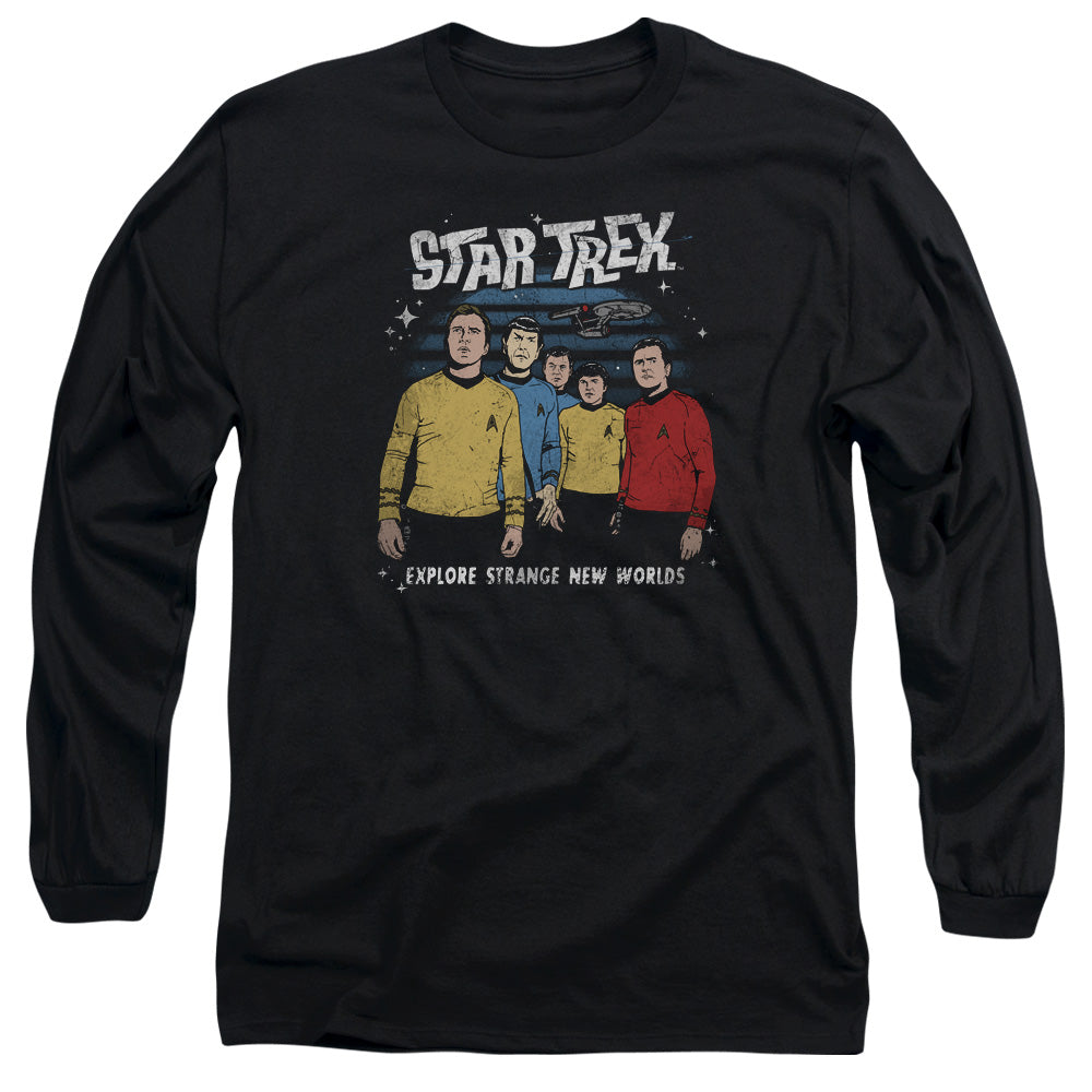 Star Trek Stange New World Mens Long Sleeve Shirt Black Officially Licensed