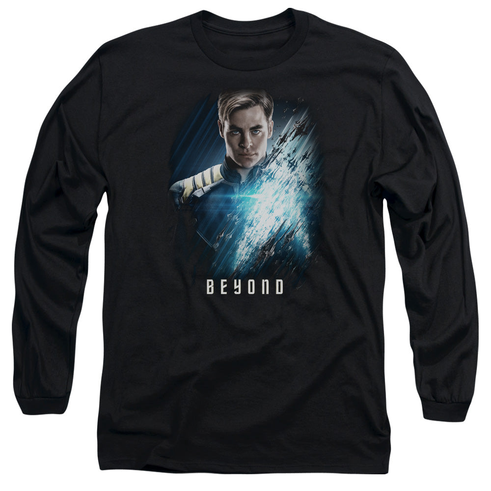 Star Trek Beyond Kirk Poster Mens Long Sleeve Shirt Black Officially Licensed