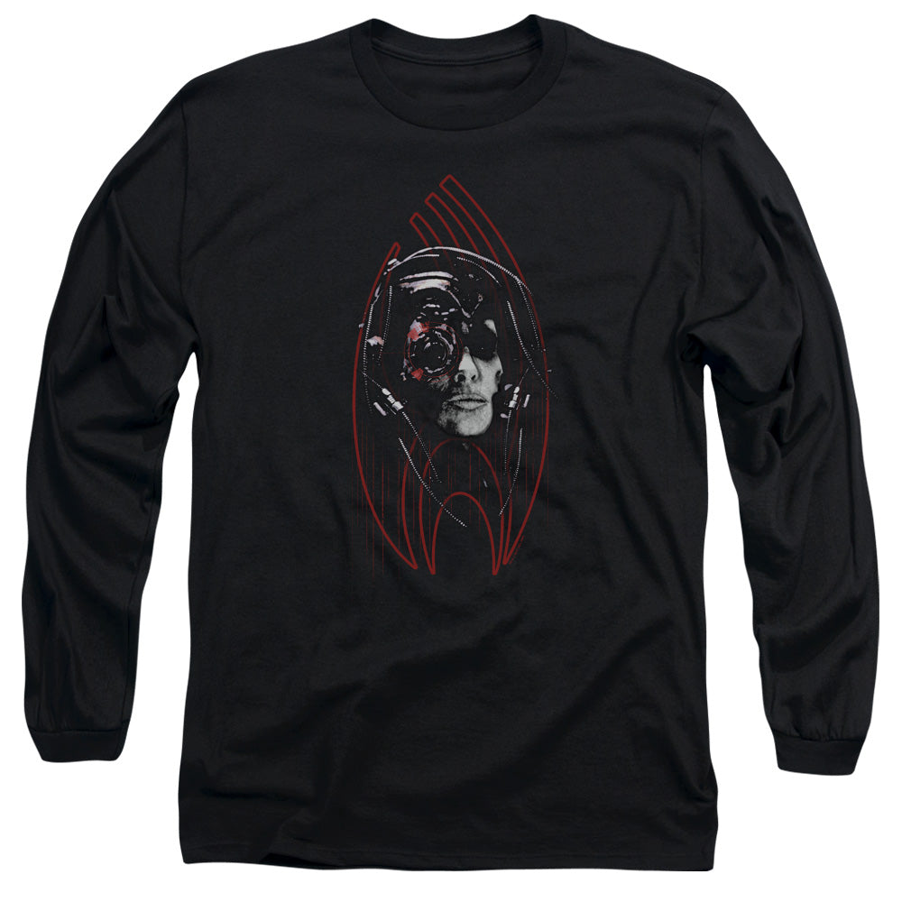 Star Trek Borg Construct Mens Long Sleeve Shirt Black Officially Licensed