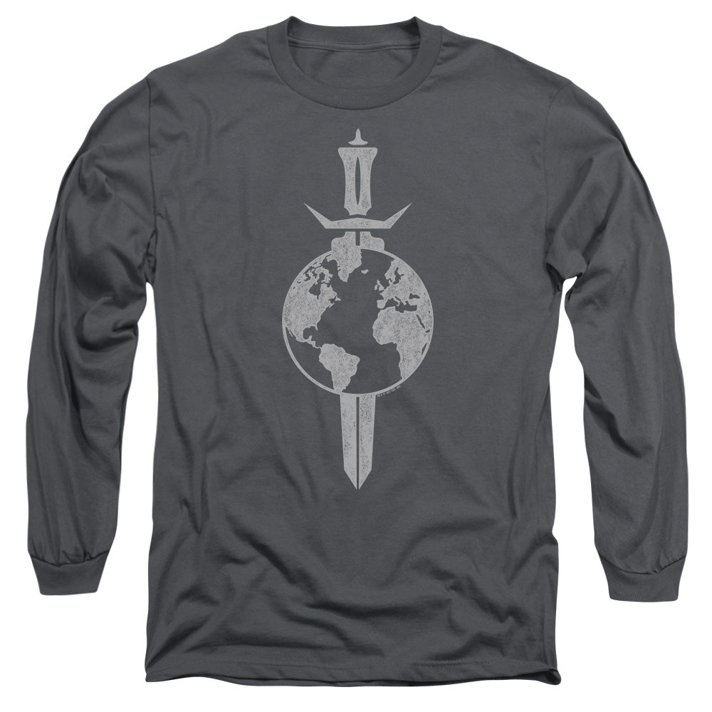 Star Trek Terran Empire Mens Long Sleeve Shirt Charcoal Officially Licensed