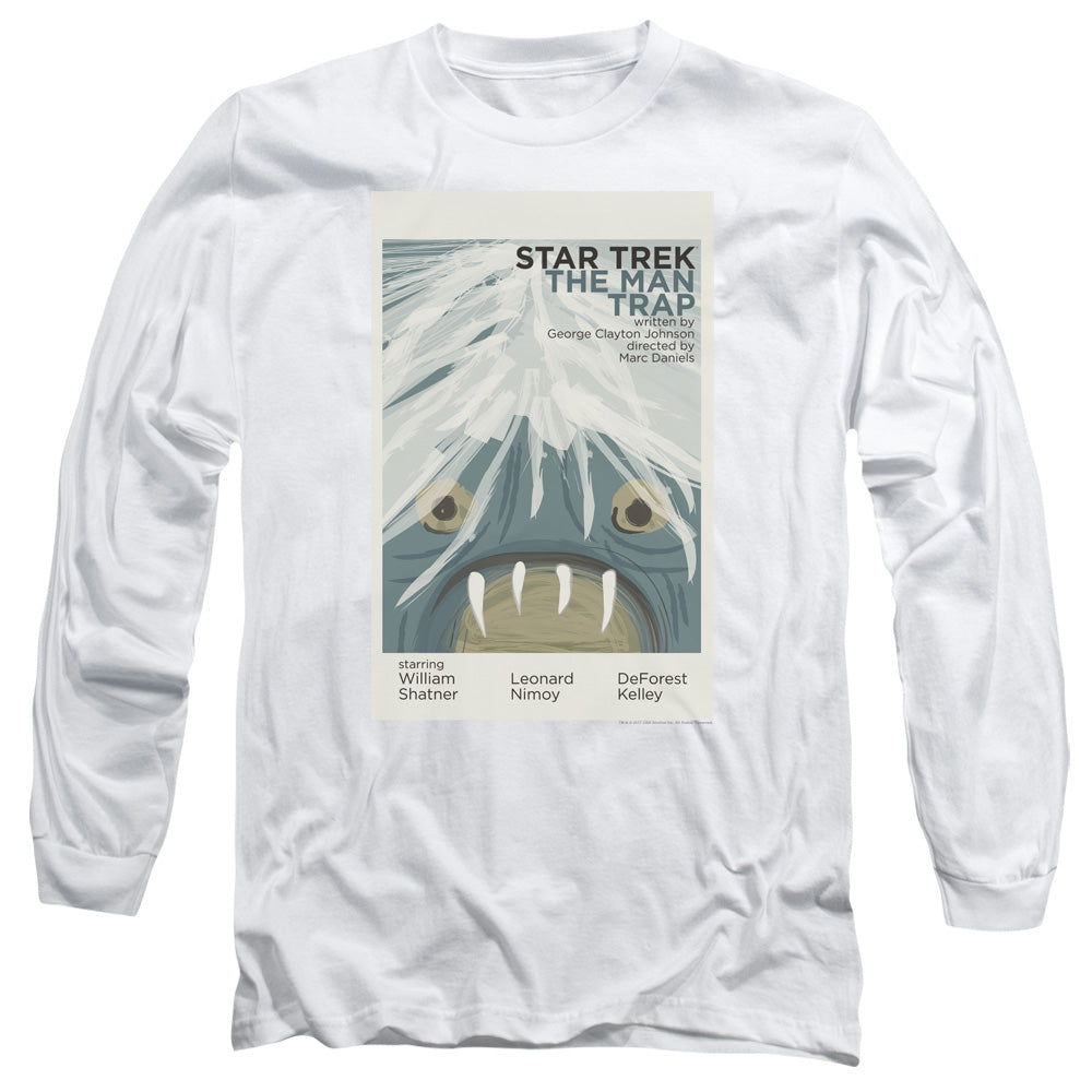 Star Trek Tos Episode 1 Mens Long Sleeve Shirt White Officially Licensed