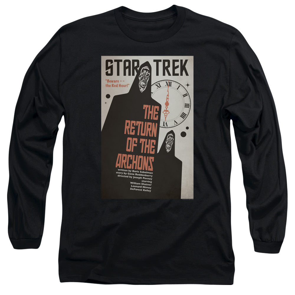 Star Trek Tos Episode 21 Mens Long Sleeve Shirt Black Officially Licensed