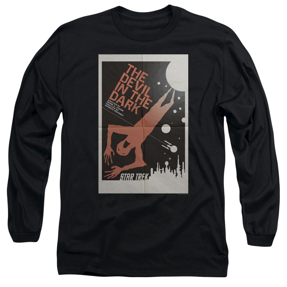 Star Trek Tos Episode 25 Mens Long Sleeve Shirt Black Officially Licensed