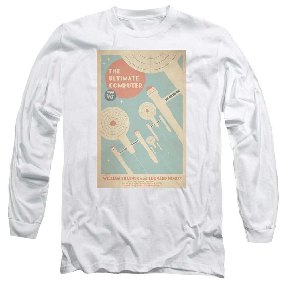 Star Trek Tos Episode 53 Mens Long Sleeve Shirt White Officially Licensed