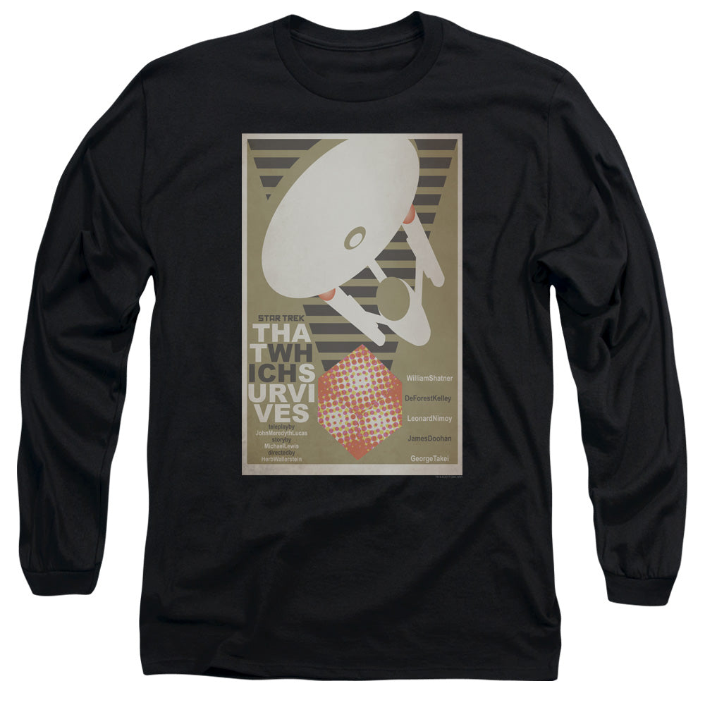 Star Trek Tos Episode 72 Mens Long Sleeve Shirt Black Officially Licensed