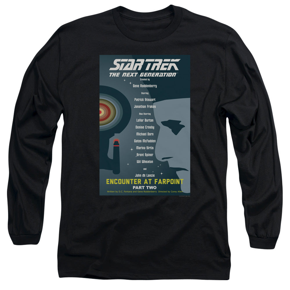 Star Trek Tng Season 1 Episode 2 Mens Long Sleeve Shirt Black Officially Licensed