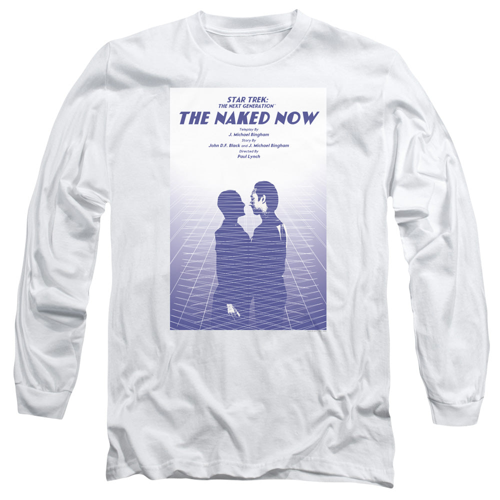 Star Trek Tng Season 1 Episode 3 Mens Long Sleeve Shirt White Officially Licensed