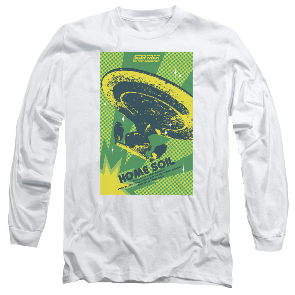 Star Trek Tng Season 1 Episode 18 Mens Long Sleeve Shirt White Officially Licensed