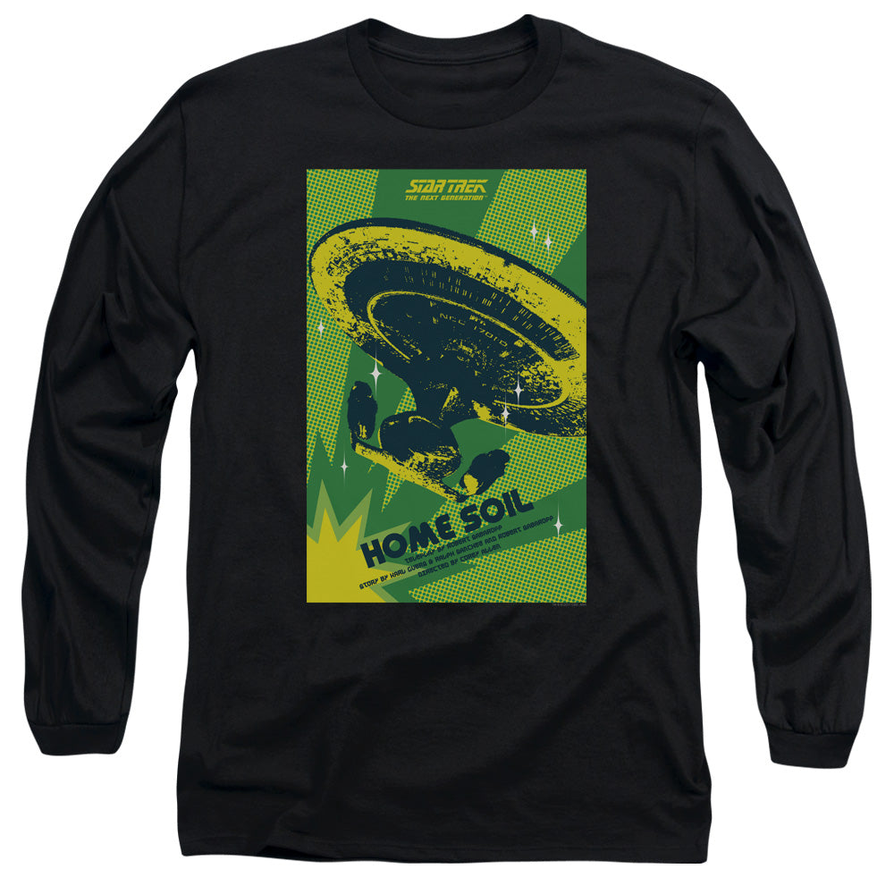 Star Trek Tng Season 1 Episode 18 Mens Long Sleeve Shirt Black Officially Licensed