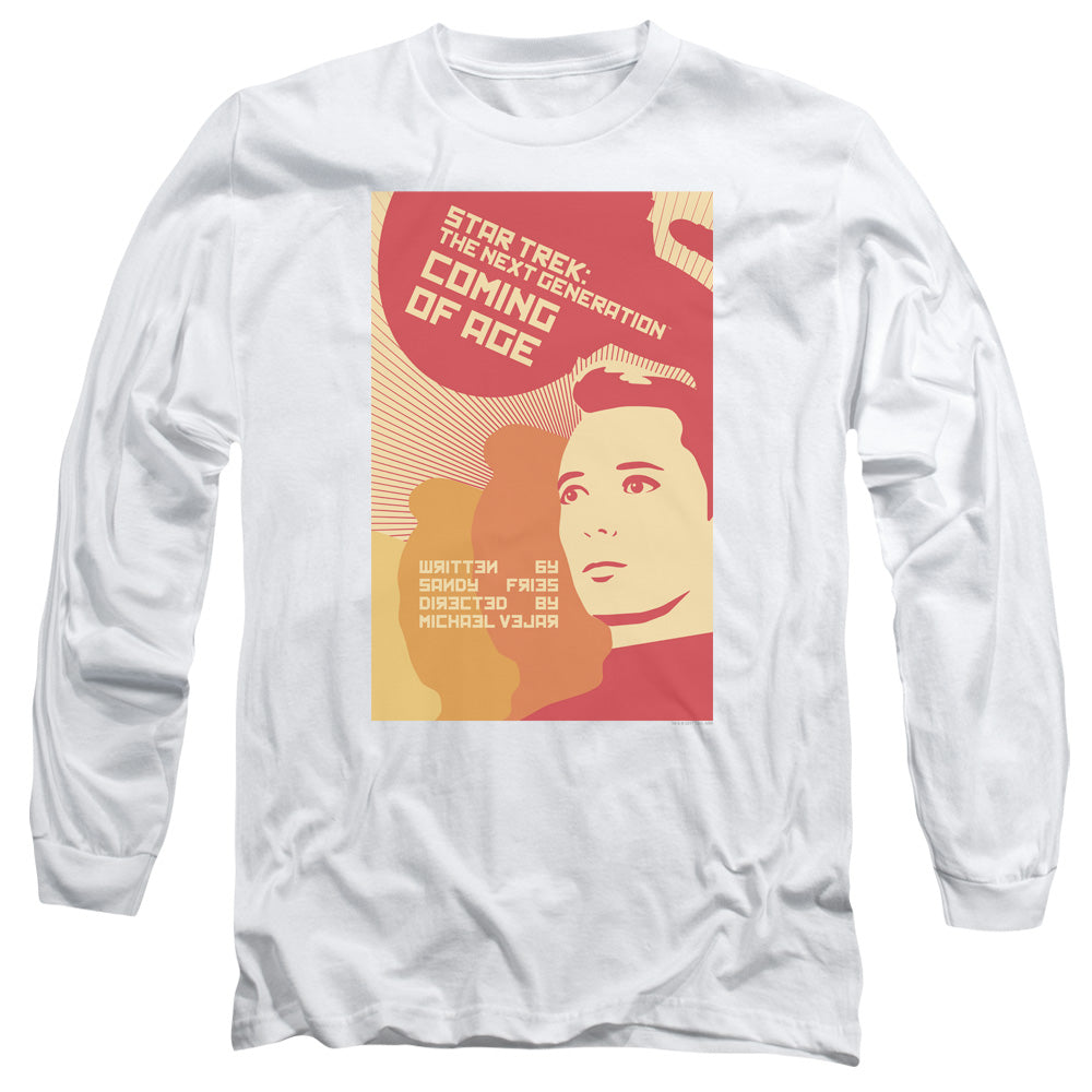 Star Trek Tng Season 1 Episode 19 Mens Long Sleeve Shirt White Officially Licensed