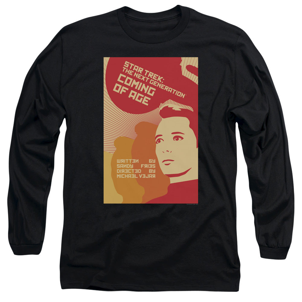 Star Trek Tng Season 1 Episode 19 Mens Long Sleeve Shirt Black Officially Licensed
