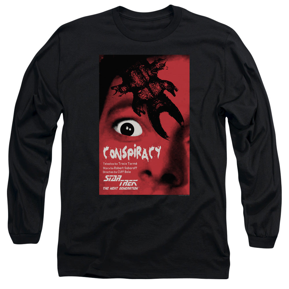 Star Trek Tng Season 1 Episode 25 Mens Long Sleeve Shirt Black Officially Licensed