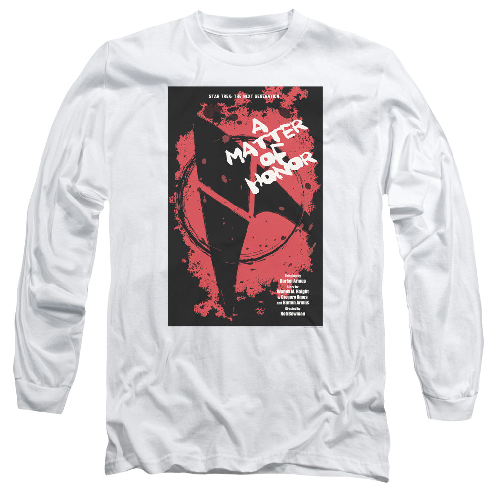 Star Trek Tng Season 2 Episode 8 Mens Long Sleeve Shirt White Officially Licensed