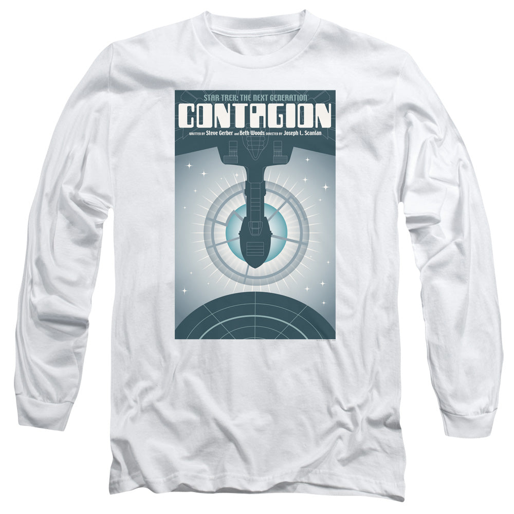 Star Trek Tng Season 2 Episode 11 Mens Long Sleeve Shirt White Officially Licensed
