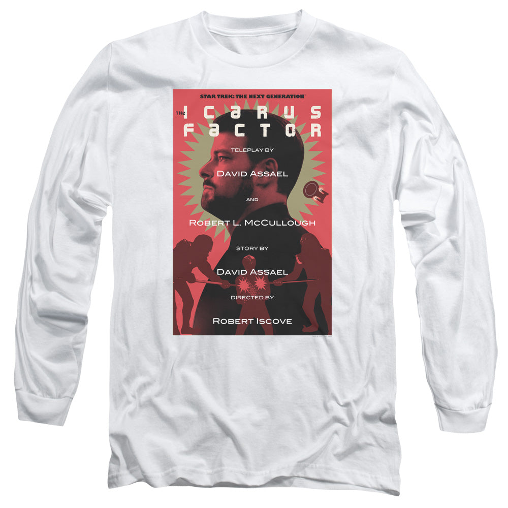 Star Trek Tng Season 2 Episode 14 Mens Long Sleeve Shirt White Officially Licensed