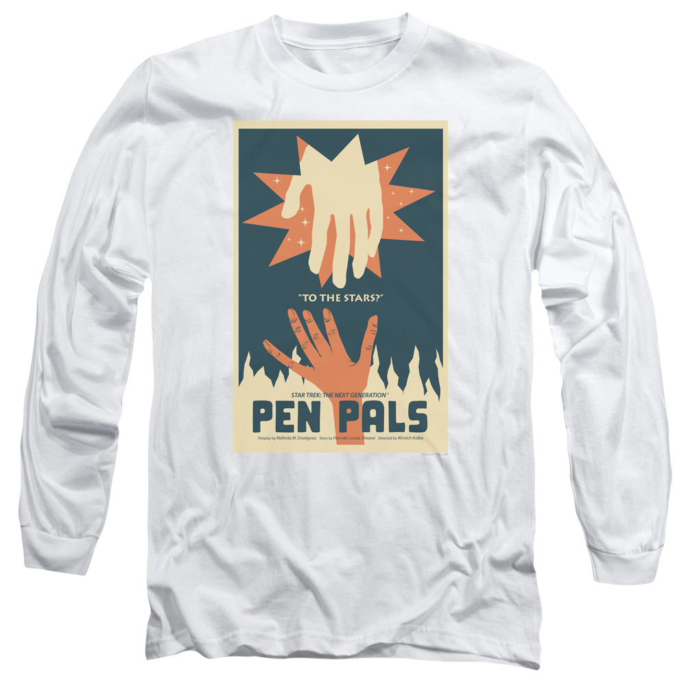 Star Trek Tng Season 2 Episode 15 Mens Long Sleeve Shirt White Officially Licensed