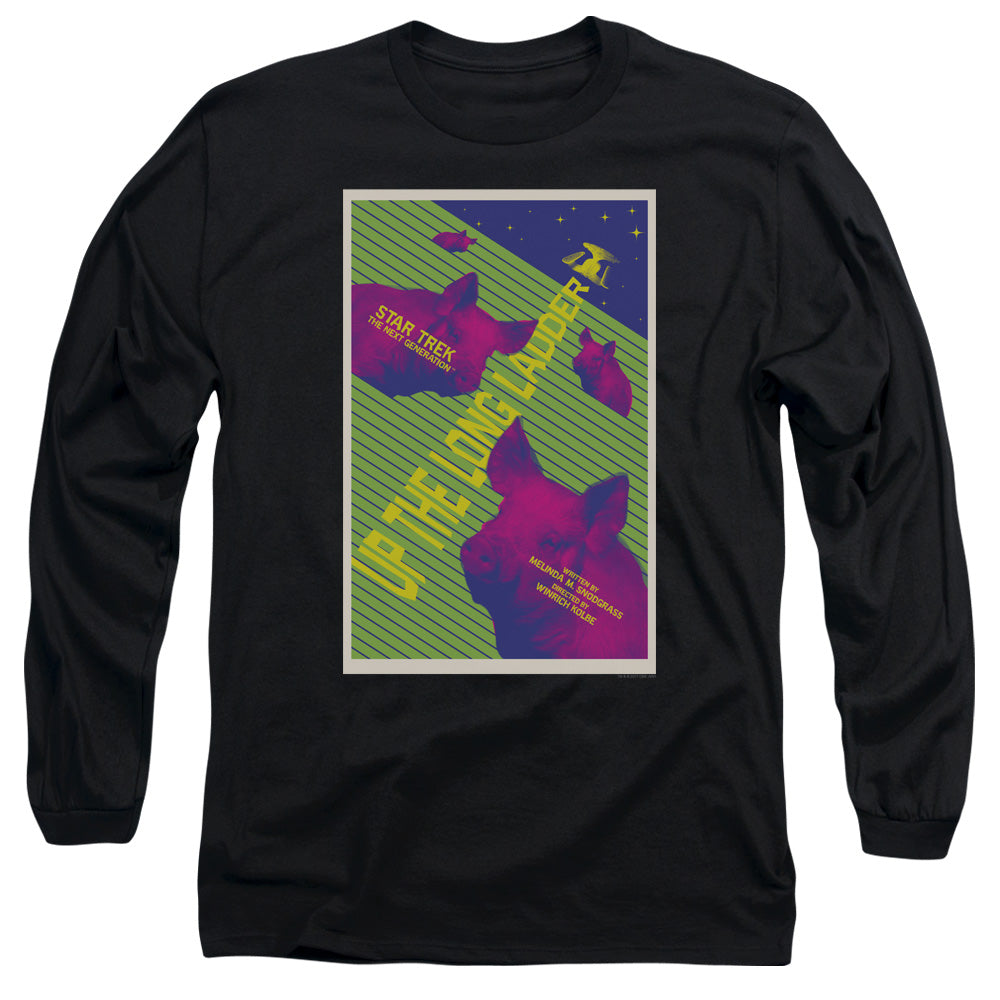 Star Trek Tng Season 2 Episode 18 Mens Long Sleeve Shirt Black Officially Licensed