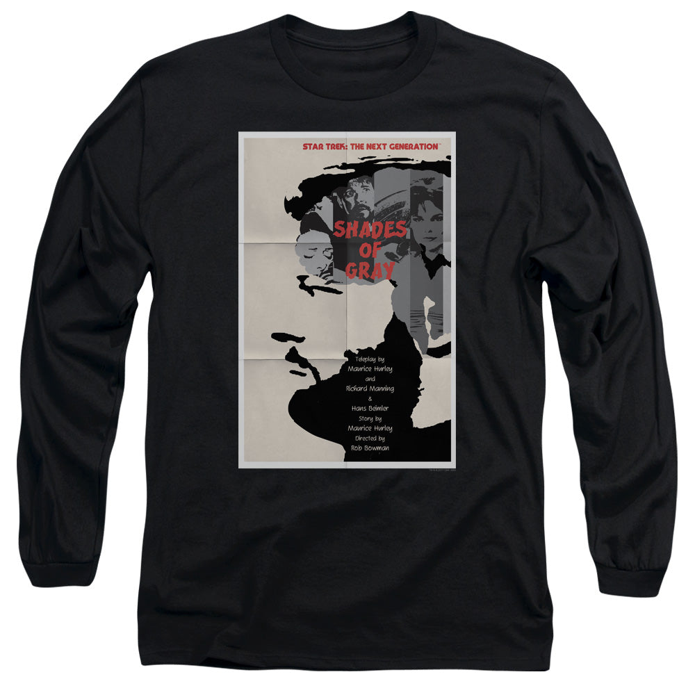 Star Trek Tng Season 2 Episode 22 Mens Long Sleeve Shirt Black Officially Licensed