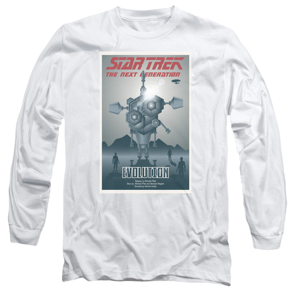 Star Trek Tng Season 3 Episode 1 Mens Long Sleeve Shirt White Officially Licensed