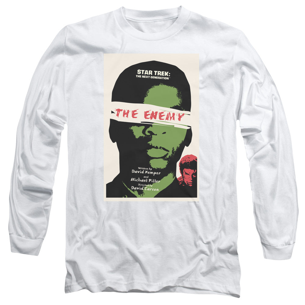 Star Trek Tng Season 3 Episode 7 Mens Long Sleeve Shirt White Officially Licensed