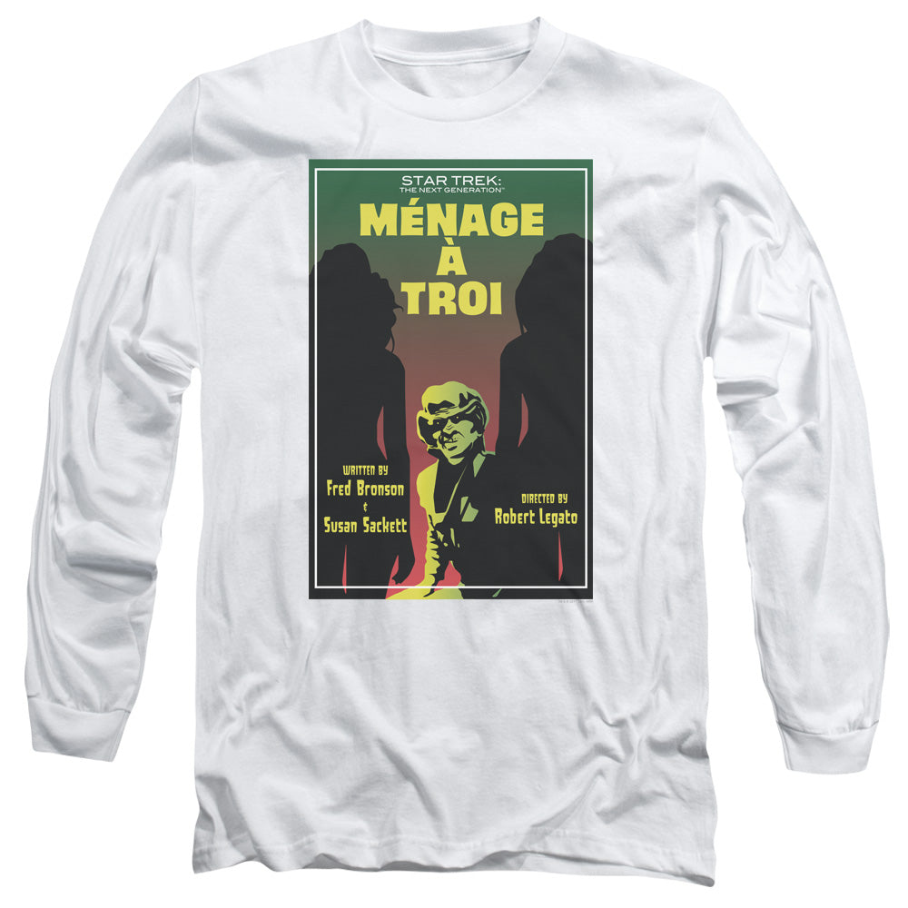 Star Trek Tng Season 3 Episode 24 Mens Long Sleeve Shirt White Officially Licensed