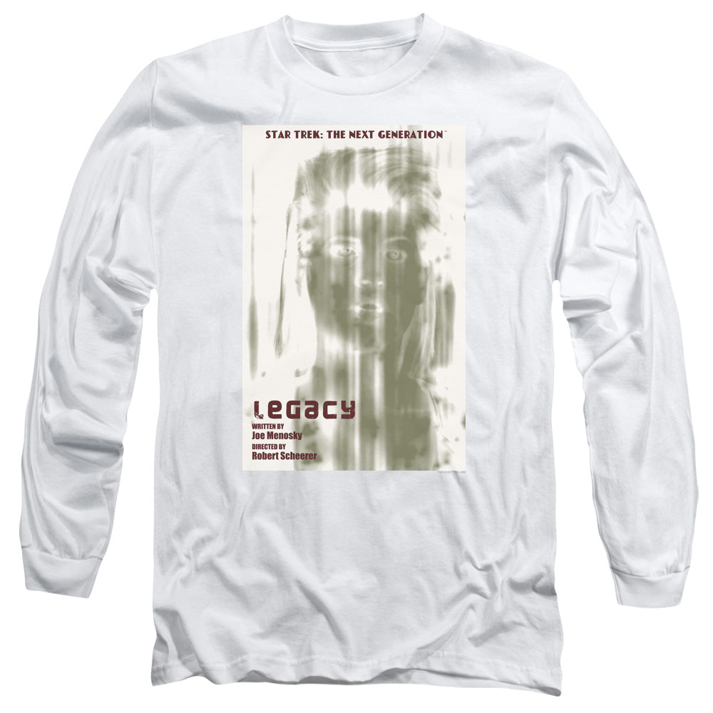 Star Trek Tng Season 4 Episode 6 Mens Long Sleeve Shirt White Officially Licensed