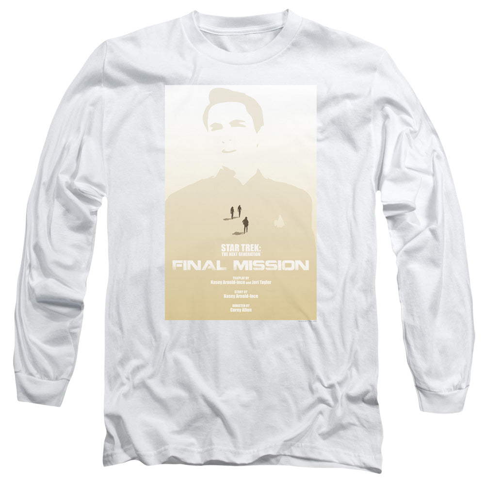 Star Trek Tng Season 4 Episode 9 Mens Long Sleeve Shirt White Officially Licensed