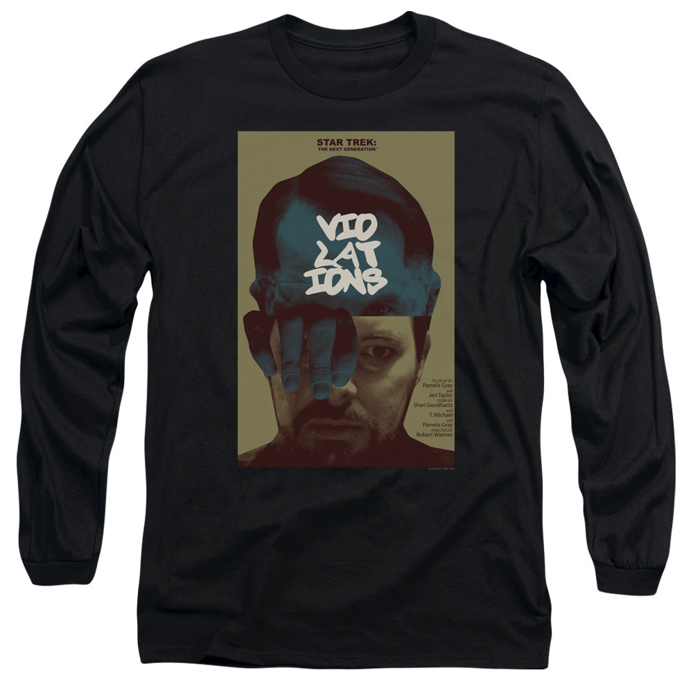 Star Trek Tng Season 5 Episode 12 Mens Long Sleeve Shirt Black Officially Licensed