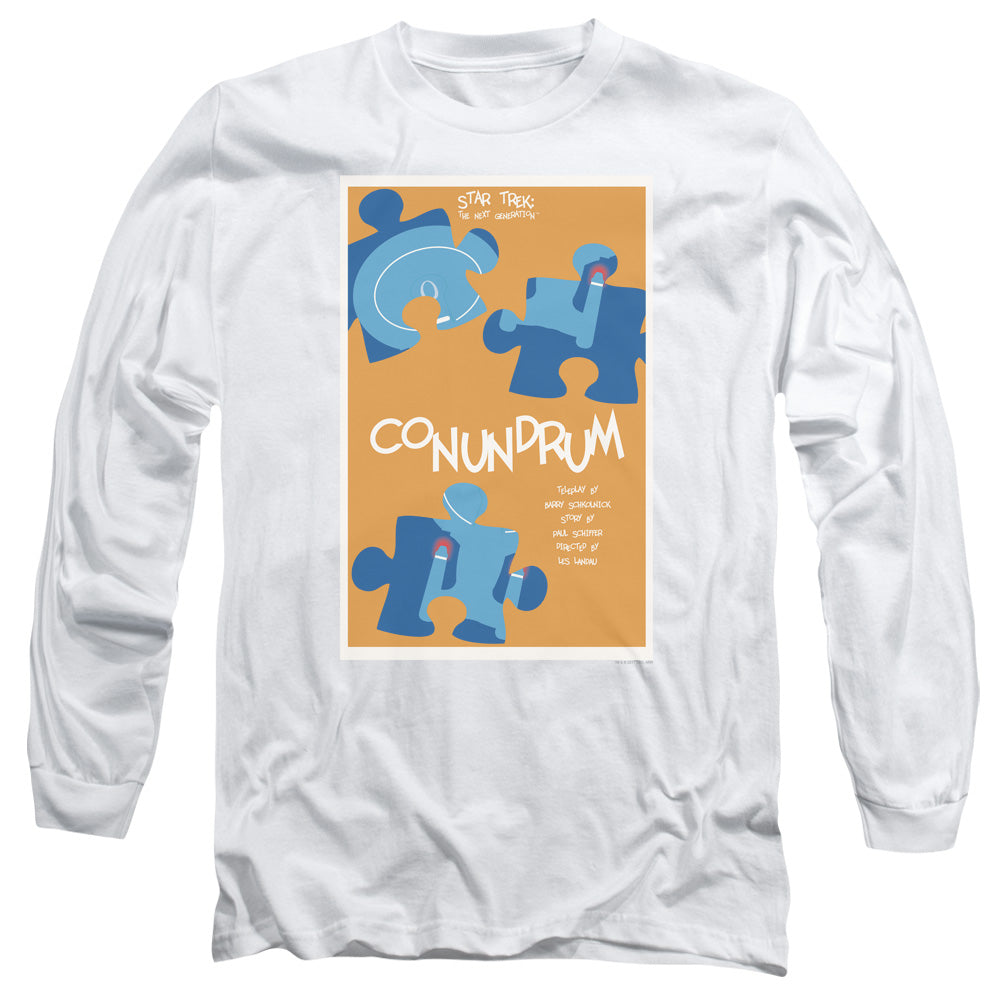 Star Trek Tng Season 5 Episode 14 Mens Long Sleeve Shirt White Officially Licensed
