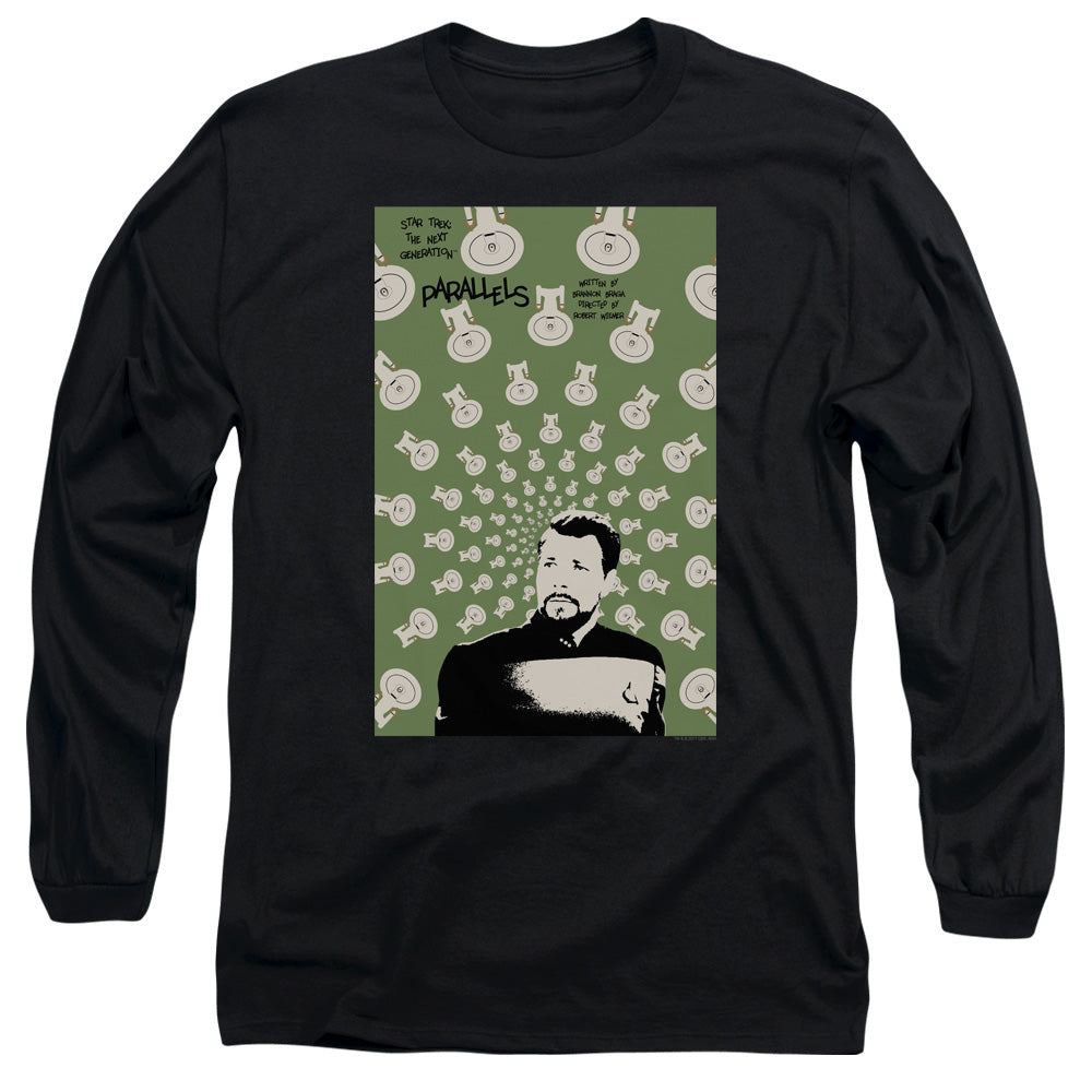 Star Trek Tng Season 7 Episode 11 Mens Long Sleeve Shirt Black Officially Licensed