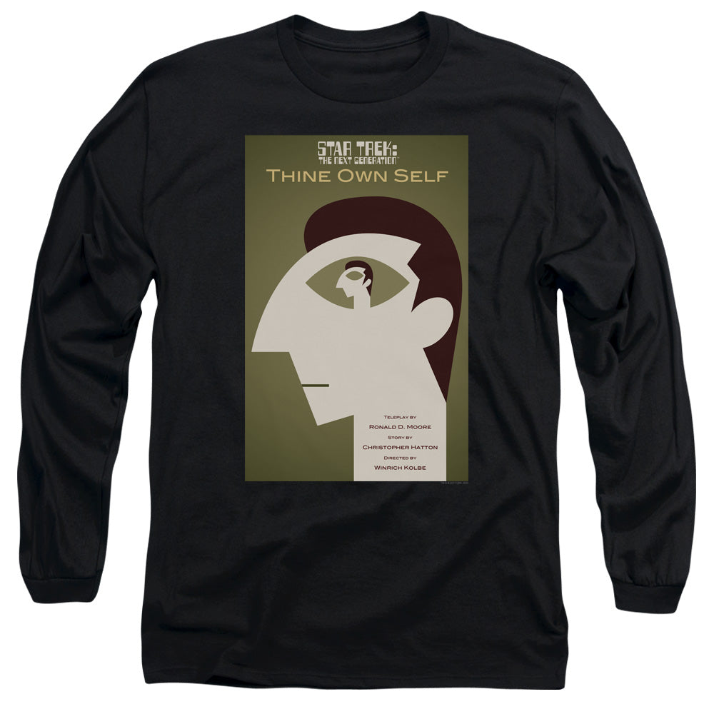 Star Trek Tng Season 7 Episode 16 Mens Long Sleeve Shirt Black Officially Licensed