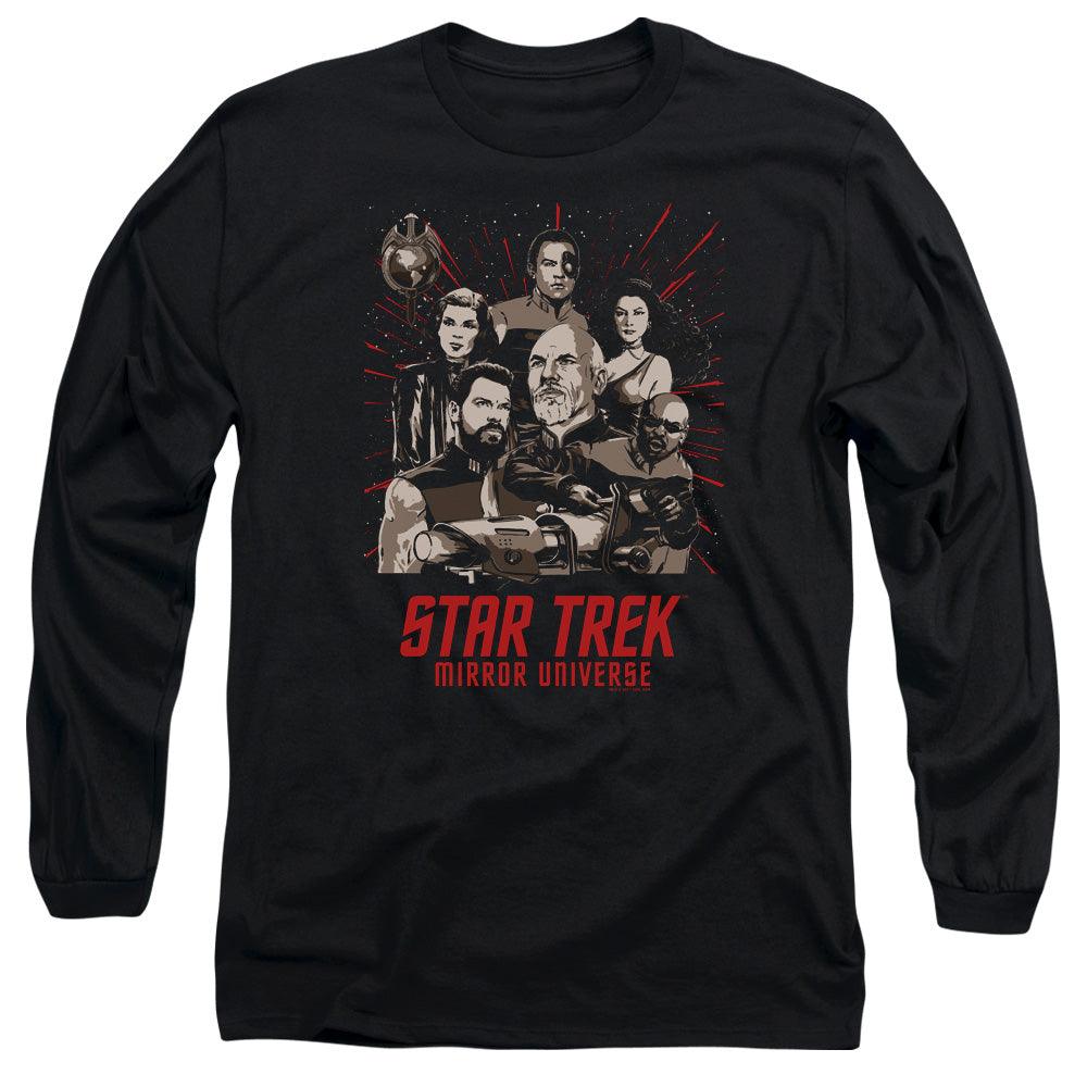 Star Trek Poster Mens Long Sleeve Shirt Black Officially Licensed