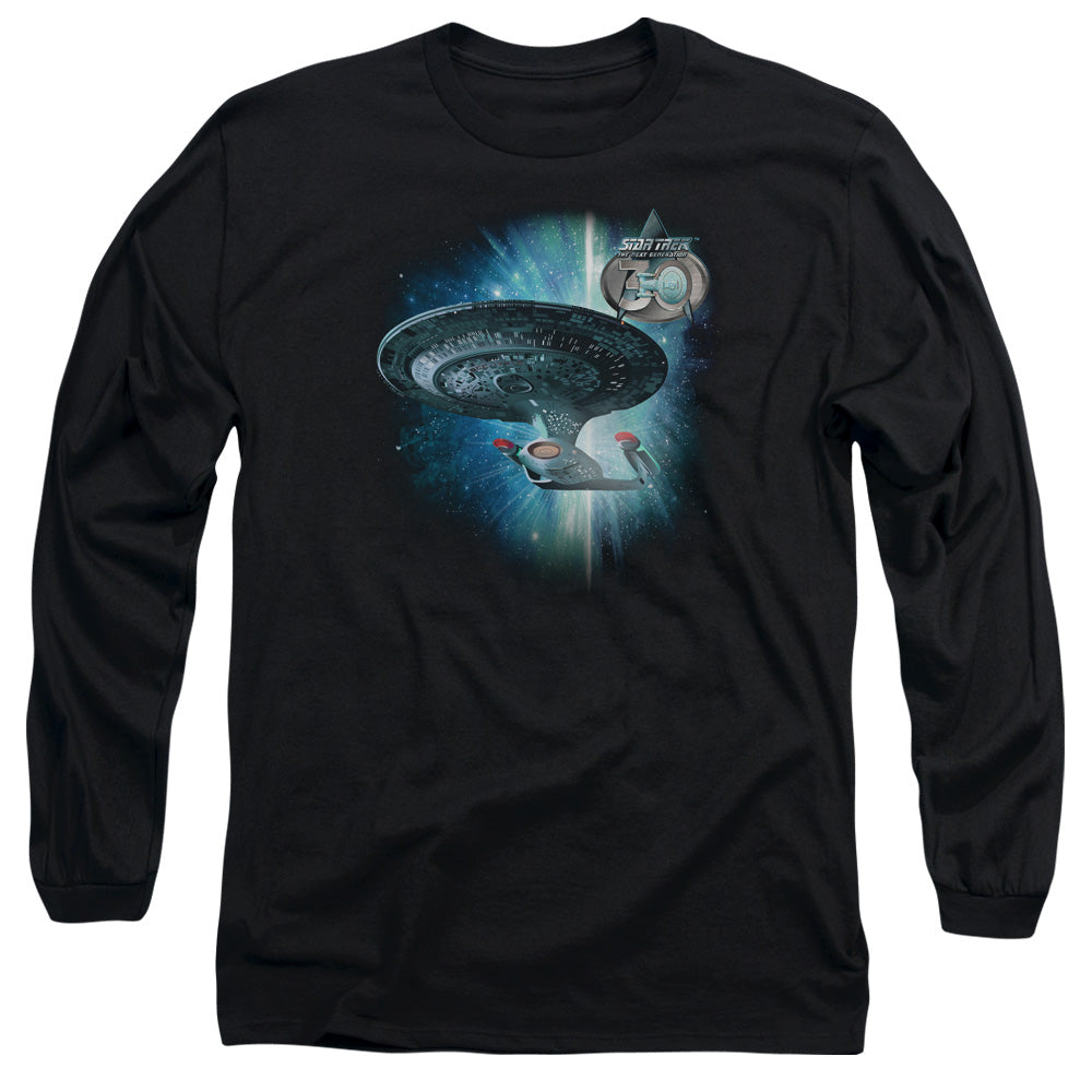 Star Trek Ship 30 Mens Long Sleeve Shirt Black Officially Licensed