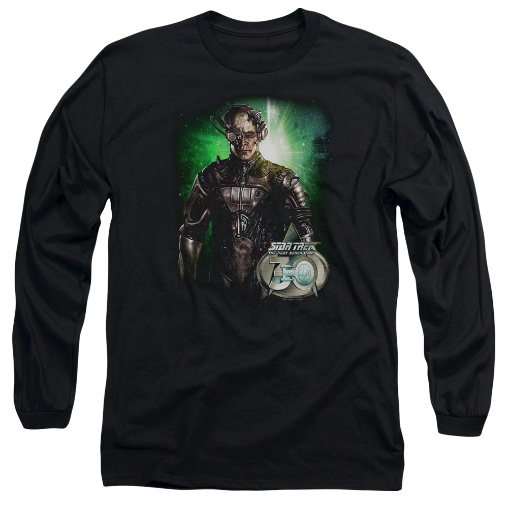 Star Trek Borg 30 Mens Long Sleeve Shirt Black Officially Licensed