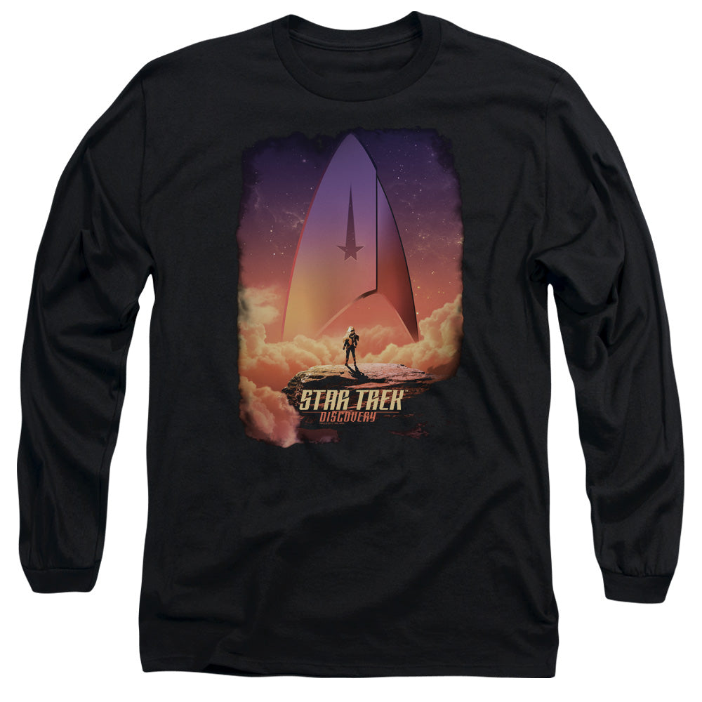 Star Trek Discovery The Explorer Mens Long Sleeve Shirt Black Officially Licensed