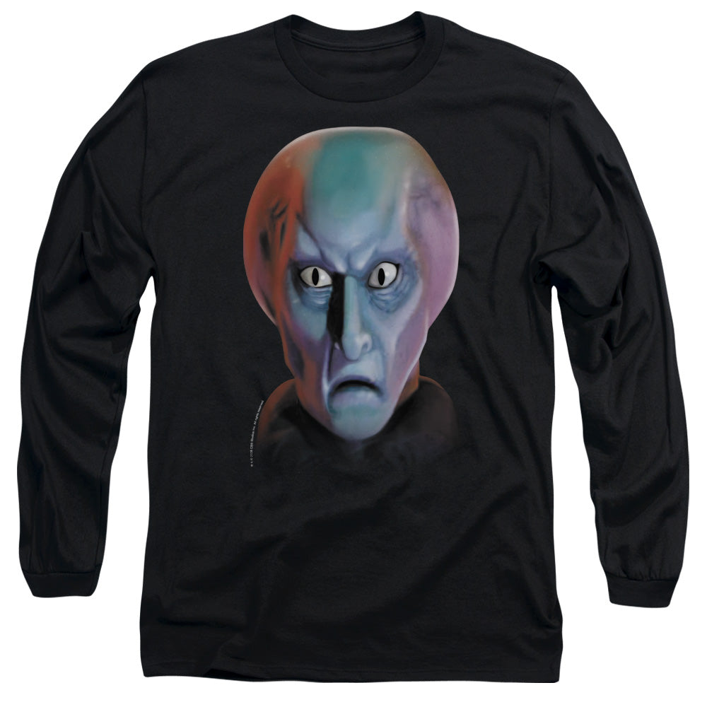 Star Trek Balok Head Mens Long Sleeve Shirt Black Officially Licensed