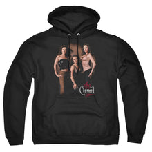 Load image into Gallery viewer, Charmed Three Hot Witches Mens Hoodie Black