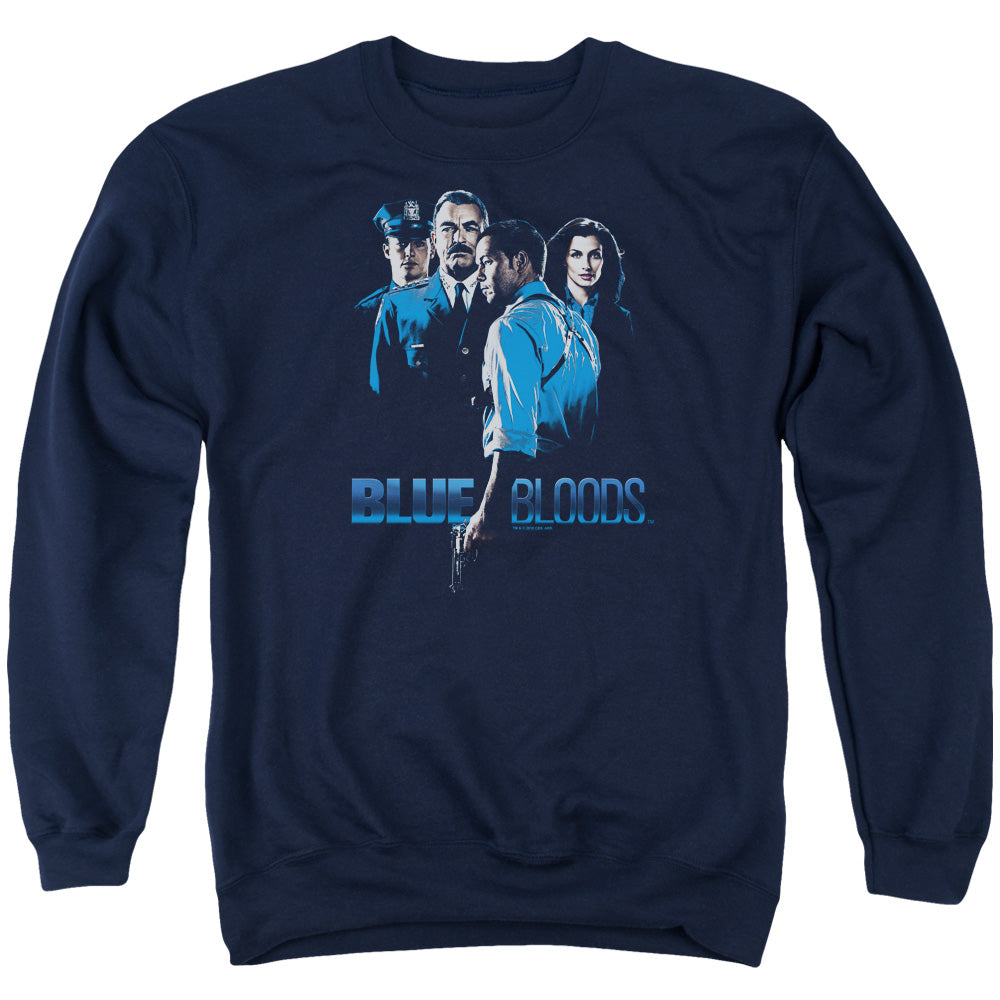 Blue Bloods Blue Inverted Mens Crewneck Sweatshirt Navy Officially Licensed