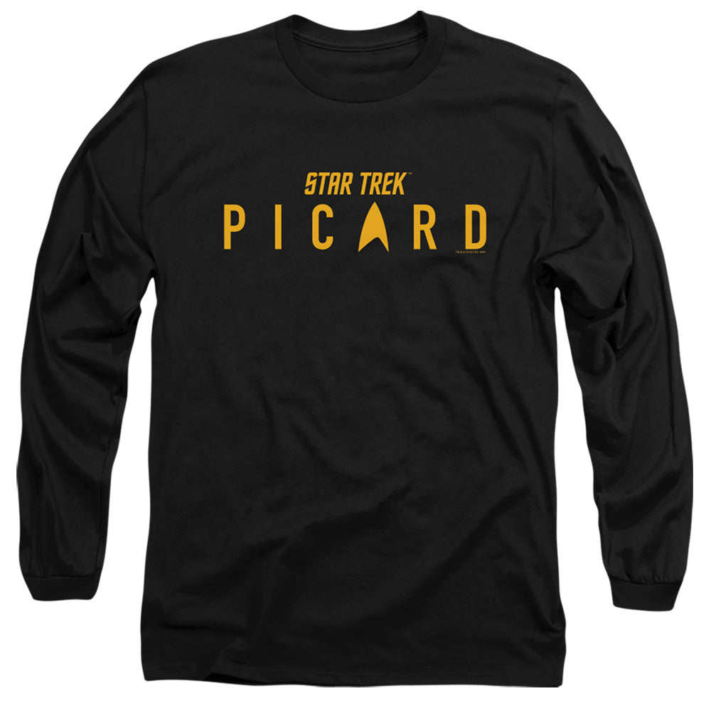Star Trek Picard Picard Logo Mens Long Sleeve Shirt Black Officially Licensed