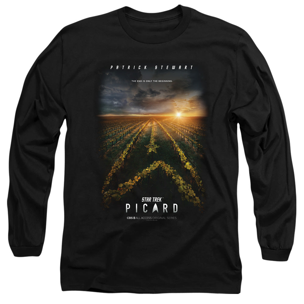 Star Trek Picard Picard Poster Mens Long Sleeve Shirt Black Officially Licensed