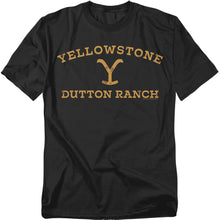 Load image into Gallery viewer, Yellowstone Arched Logo Mens T Shirt Black