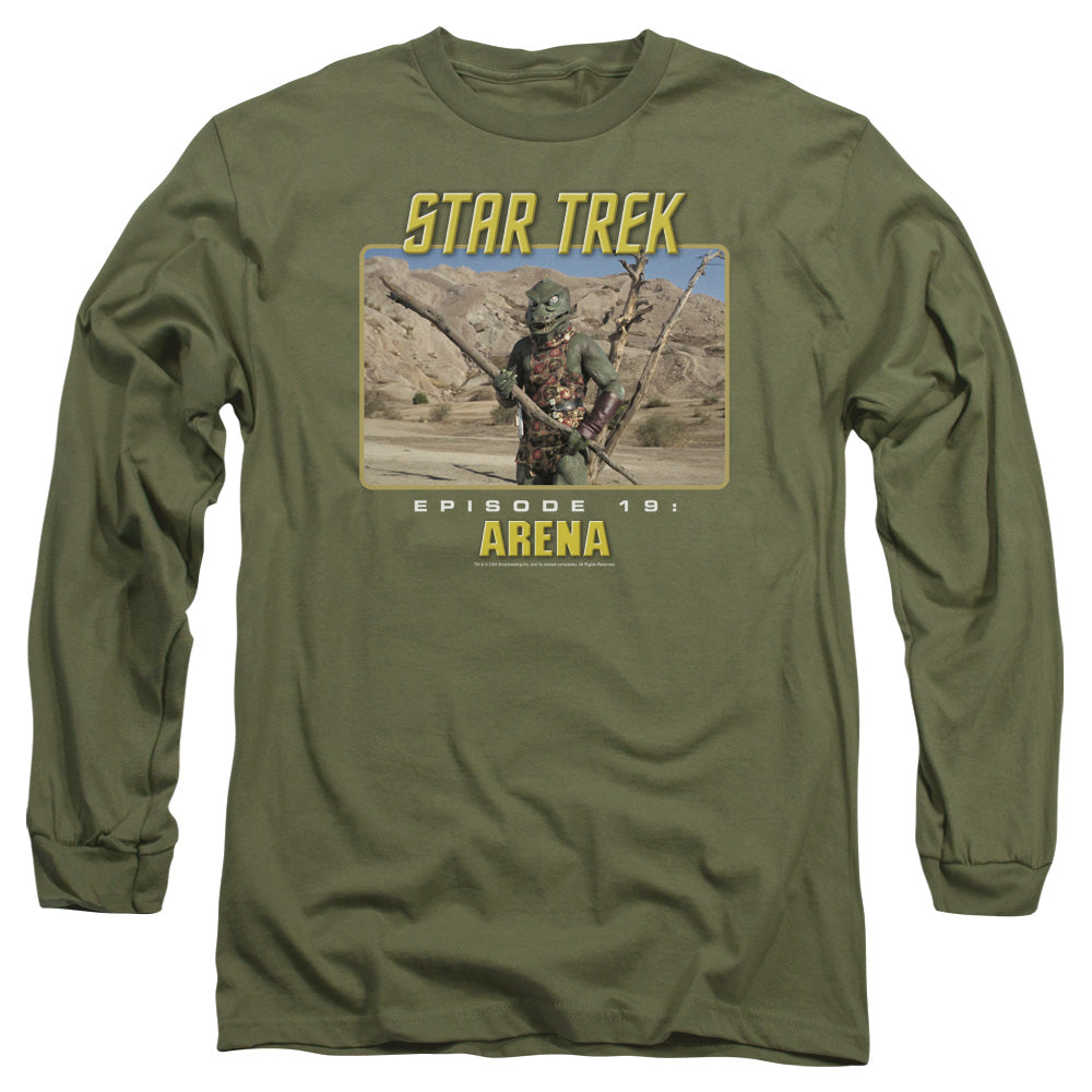 St Original Arena Mens Long Sleeve Shirt Military Green Officially Licensed